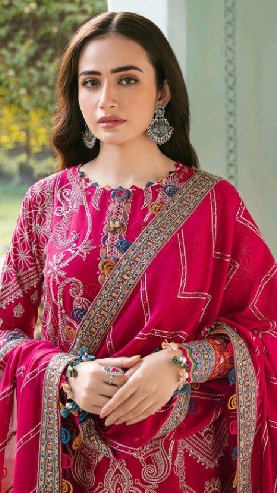 Luxury Red Printed Ethnic Anarkali Suit with Embroidered Dupatta