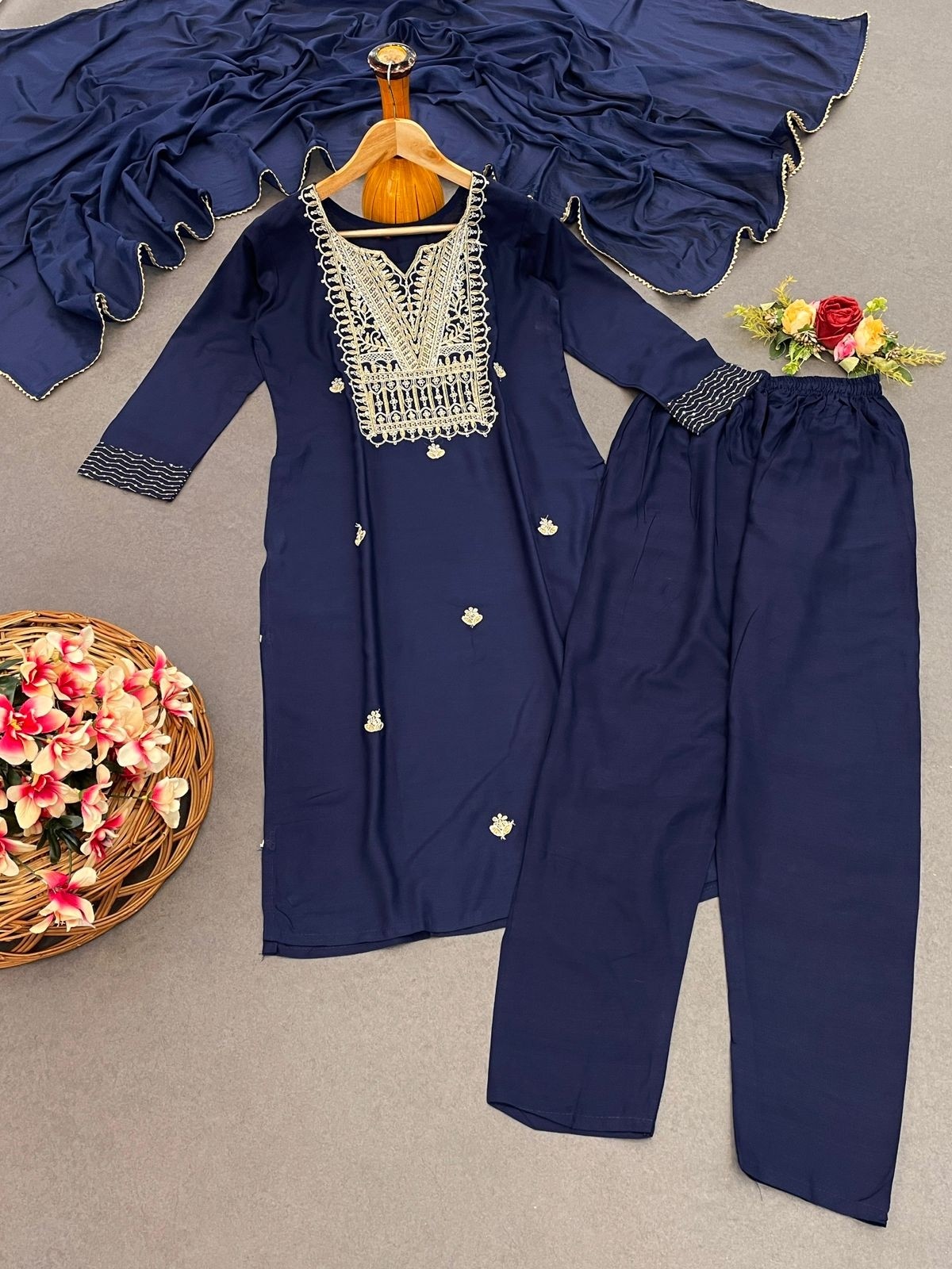 Ethics Aura Premium Embroidered Suit Set - Elegant Traditional Wear